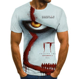 2019 new men t shirt Sketch the clown 3D Printed T Shirt Men Joker Face Casual O-neck Male tshirt Clown Short Sleeved joke tops