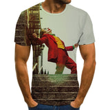 2019 new men t shirt Sketch the clown 3D Printed T Shirt Men Joker Face Casual O-neck Male tshirt Clown Short Sleeved joke tops
